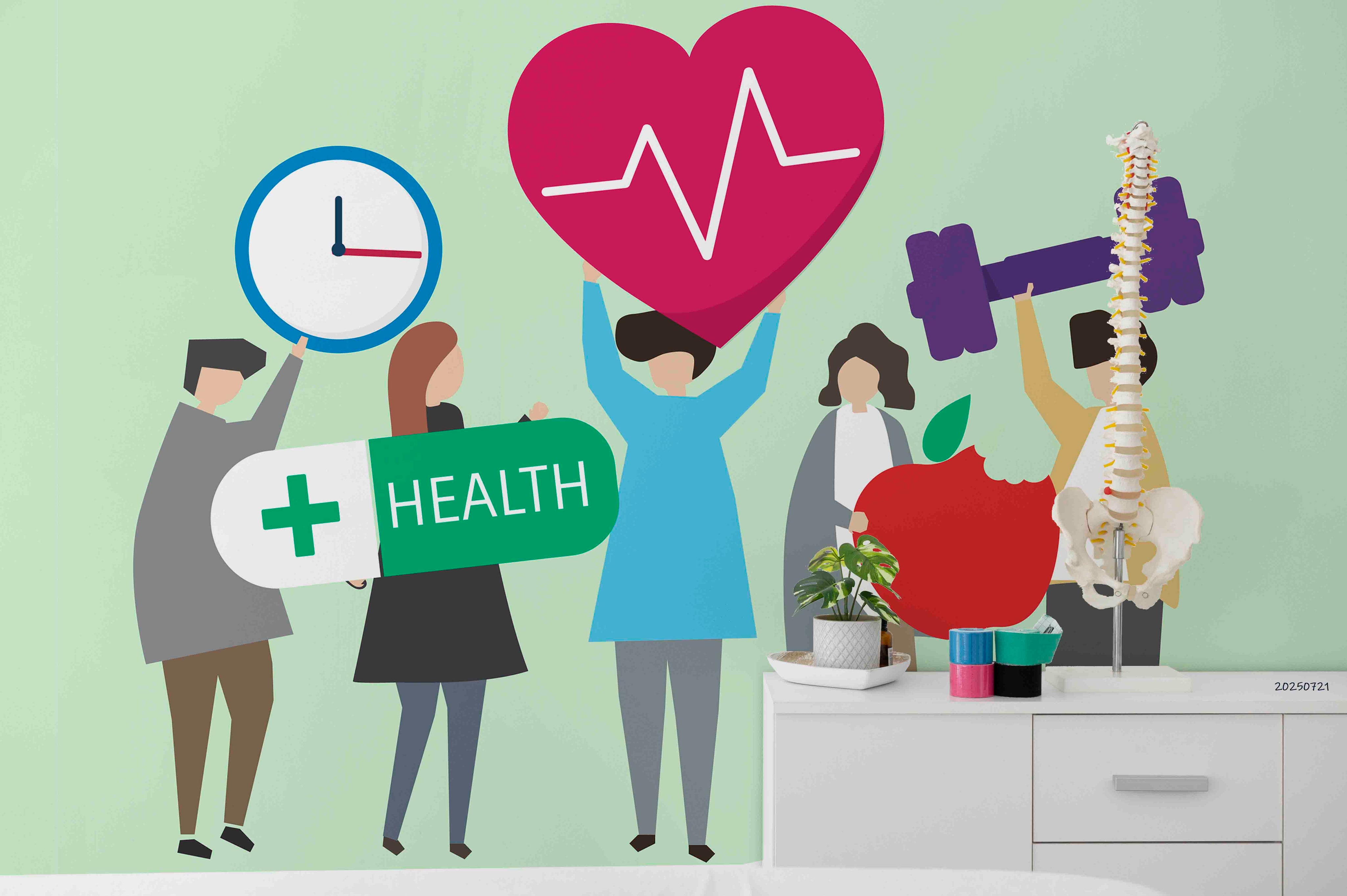 3D Clinic Hospital Rehabilitation Center Health Wall Mural Wallpaper JN 6