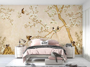 3D Chinese Magnolia Branch Bird Wall Mural Wallpaper GD 4722- Jess Art Decoration