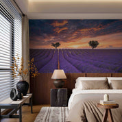 3D Hotel Inn Motel Hostel Resort Manor Landscape Lavender Garden Wall Mural Wallpaper 2