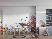 3D Animal Sea Turtle Stone Fish Coral Wall Mural Wallpaper YXL 51