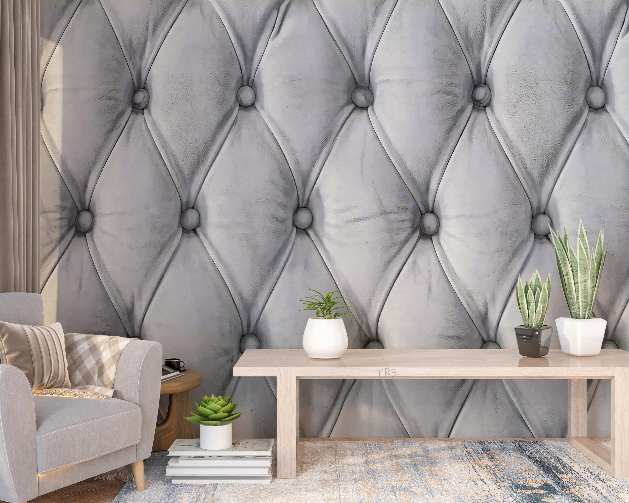3D Luxury Gray Fabric Texture Old Sofa Wall Mural Wallpaper GD 3812- Jess Art Decoration
