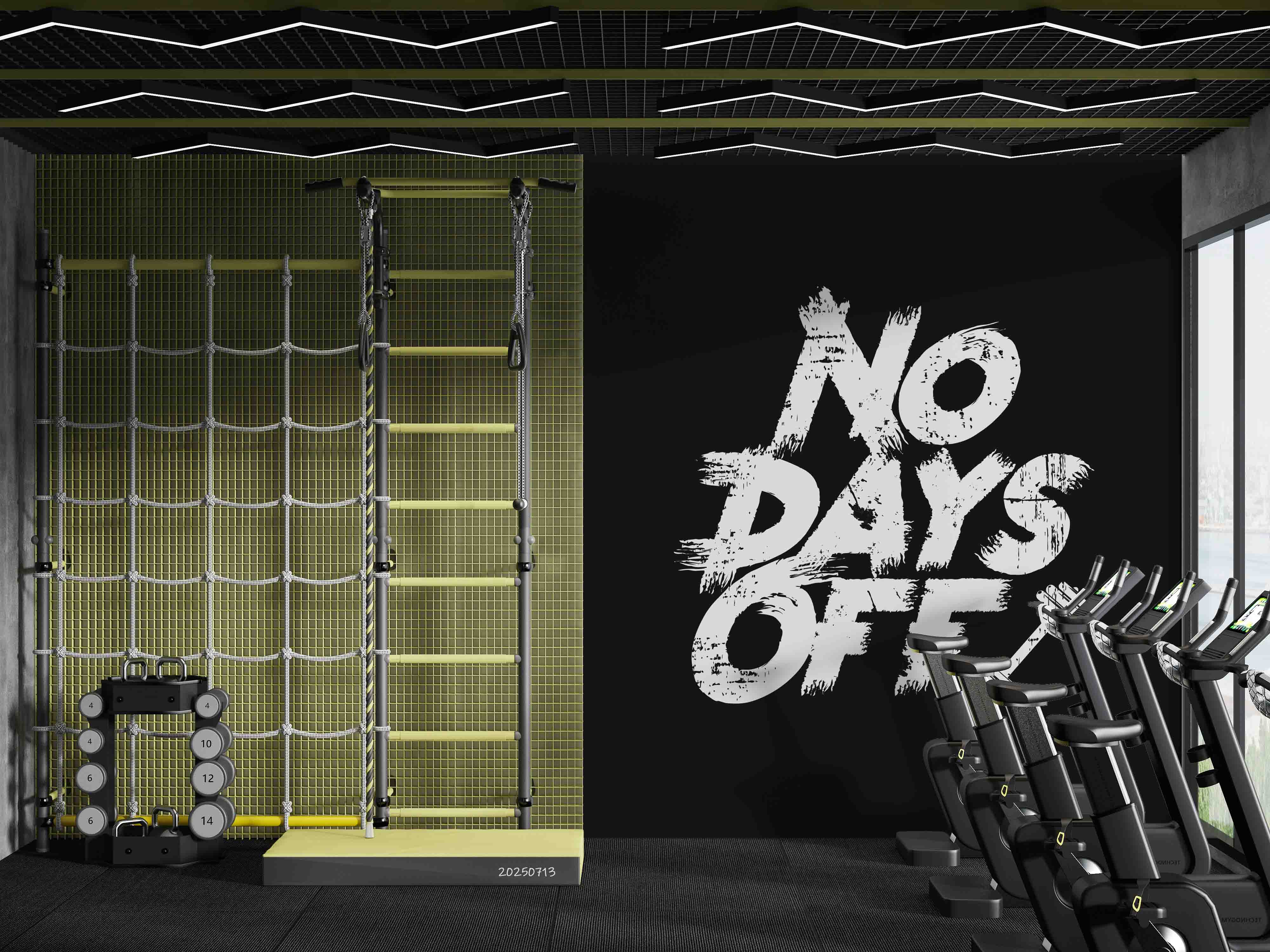 3D Gym Fitness Gymnasium Wall Mural Wallpaper 52