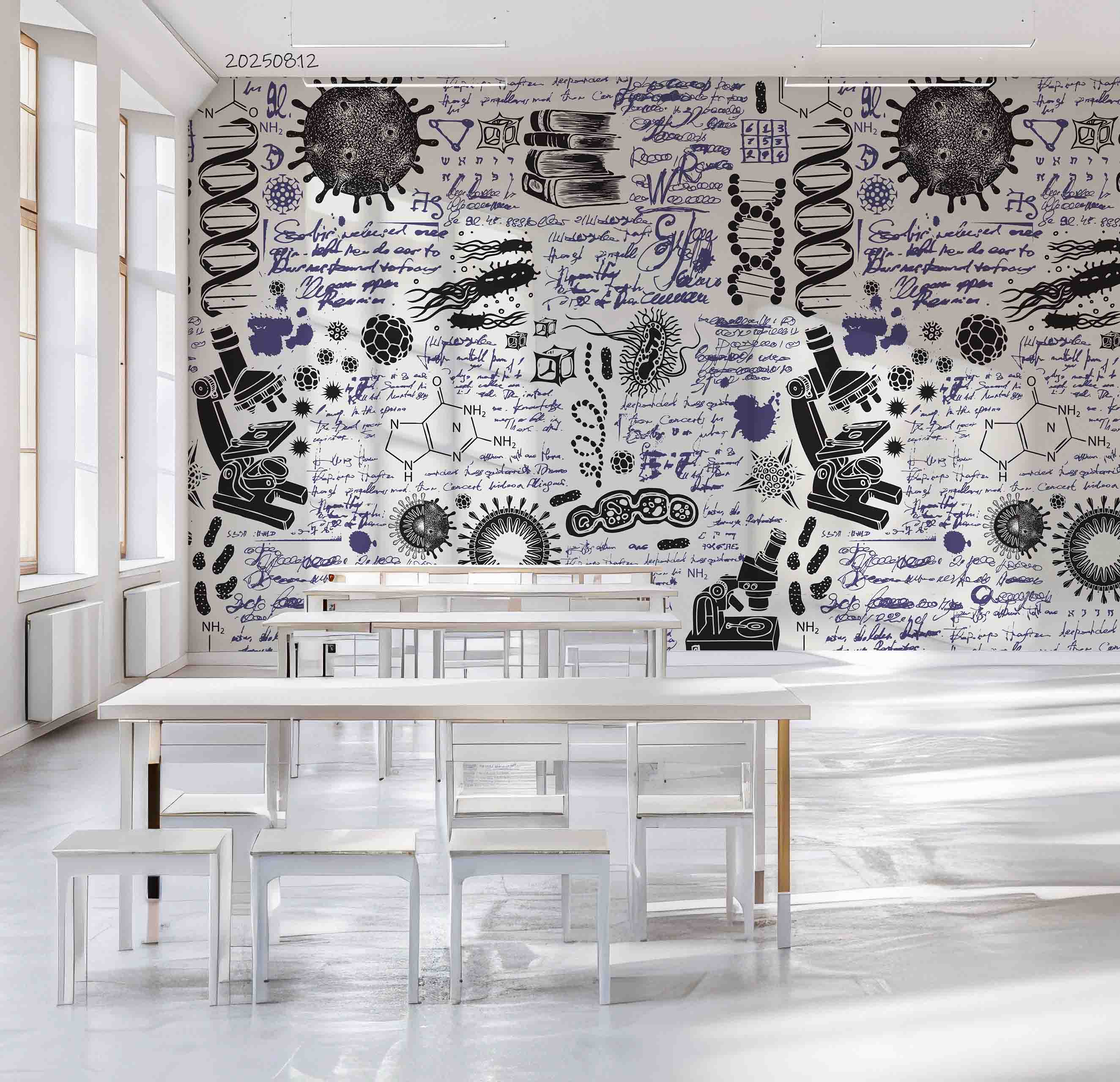 3D School STEM Science Lab Classroom Teaching Aid Biology Wall Mural Wallpaper 8