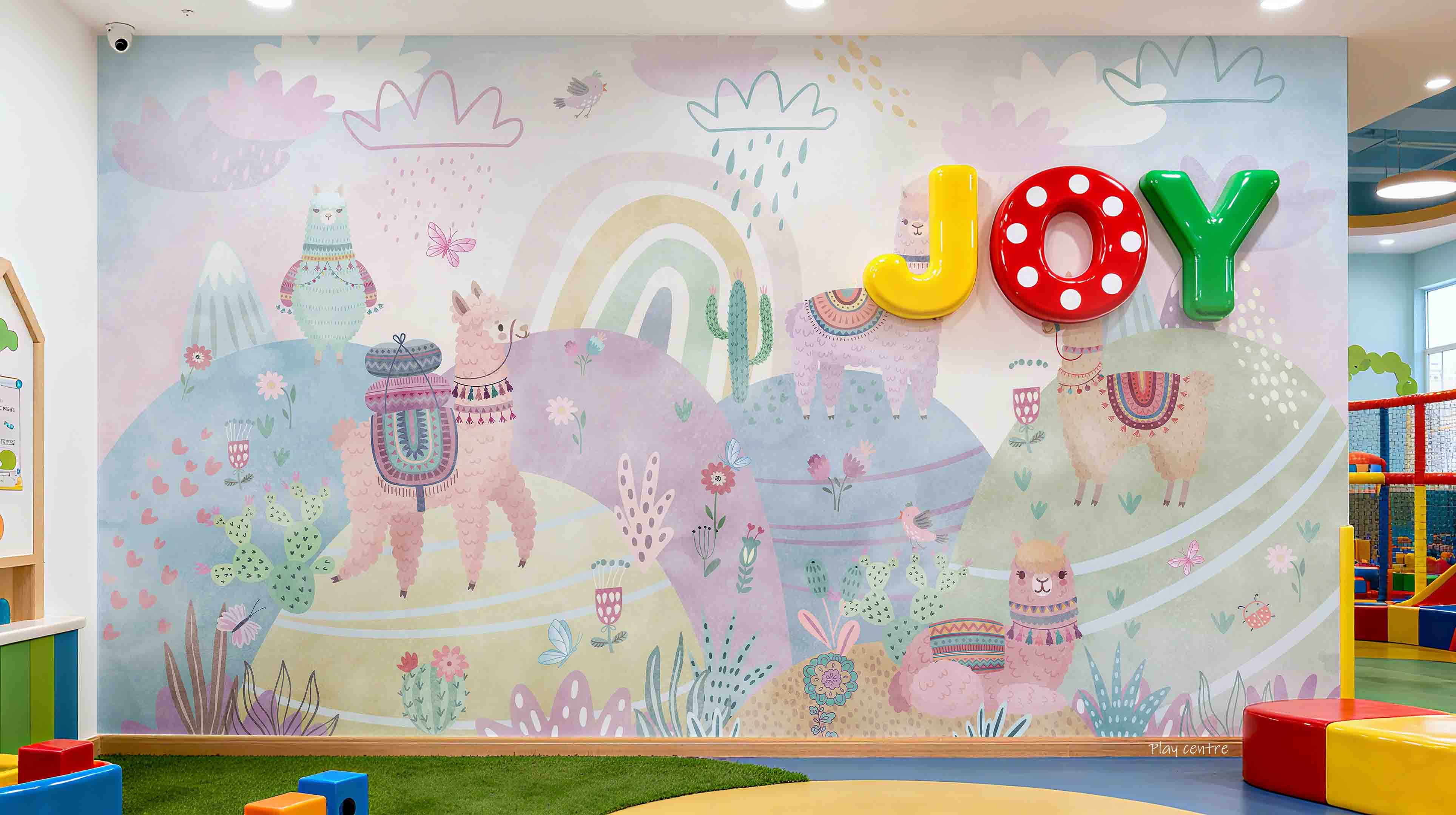 3D Play Centre Amusement Park Funfair Carnie Cartoon Animals Scenery Wall Mural Wallpaper 29