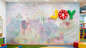 3D Play Centre Amusement Park Funfair Carnie Cartoon Animals Scenery Wall Mural Wallpaper 29