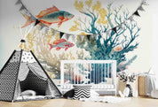 3D Animal Coral Sea Fish Wall Mural Wallpaper YXL 26