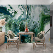 3D Green Marble Swirl Background Wall Mural Wallpaper GD 3548- Jess Art Decoration