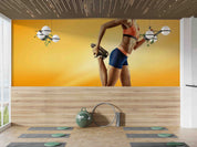 3D Gym Fitness Gymnasium Wall Mural Wallpaper 59