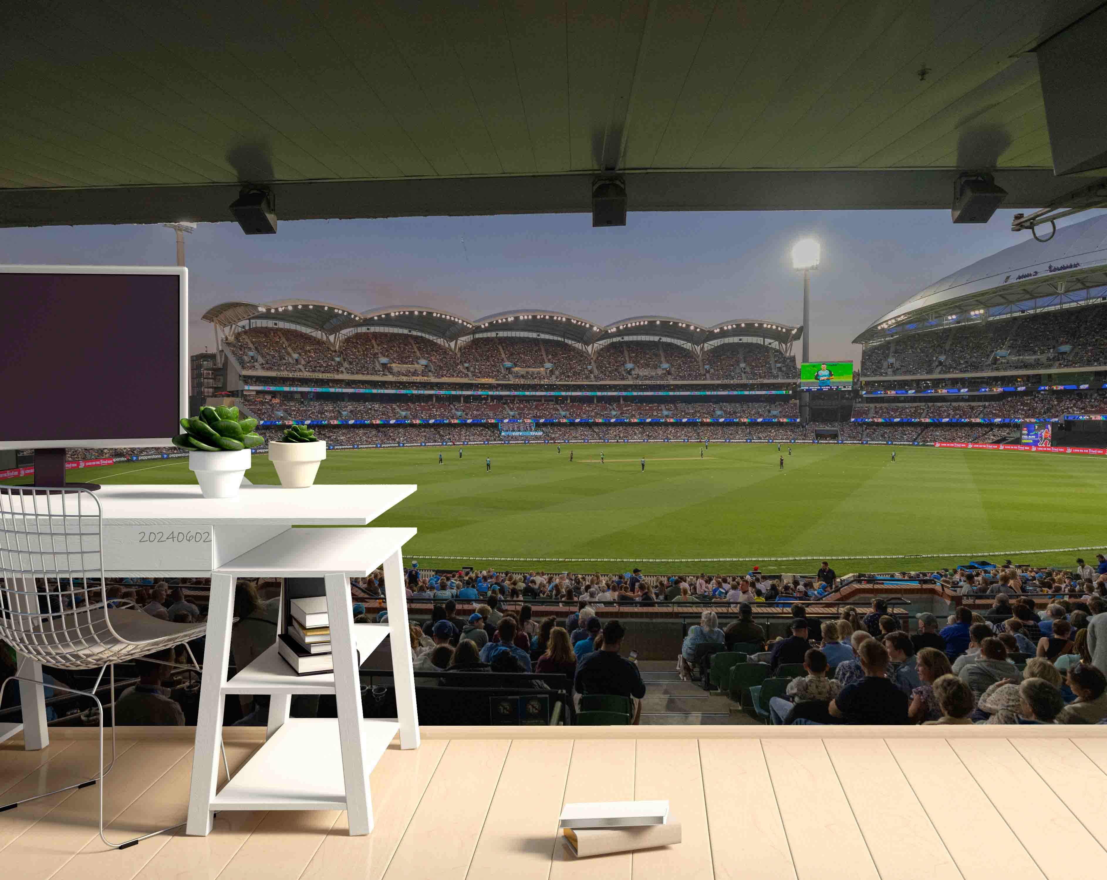 3D Architecture Stadium Auditorium Contest Lamplight Wall Mural Wallpaper YXL 453