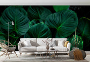 3D Tropical Green Leaves Background Wall Mural Wallpaper GD 4151- Jess Art Decoration