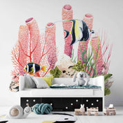 3D Animal Coral Sea Fish Sea Turtle Wall Mural Wallpaper YXL 09