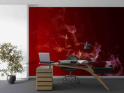 3D Office Business Commerce Technology Red Modern Wall Mural Wallpaper 57