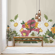 3D Vintage Colorful Floral Pattern Wallpaper Wall Mural Wall Decor Wall Art Wall Sticker Remoable Wallpaper