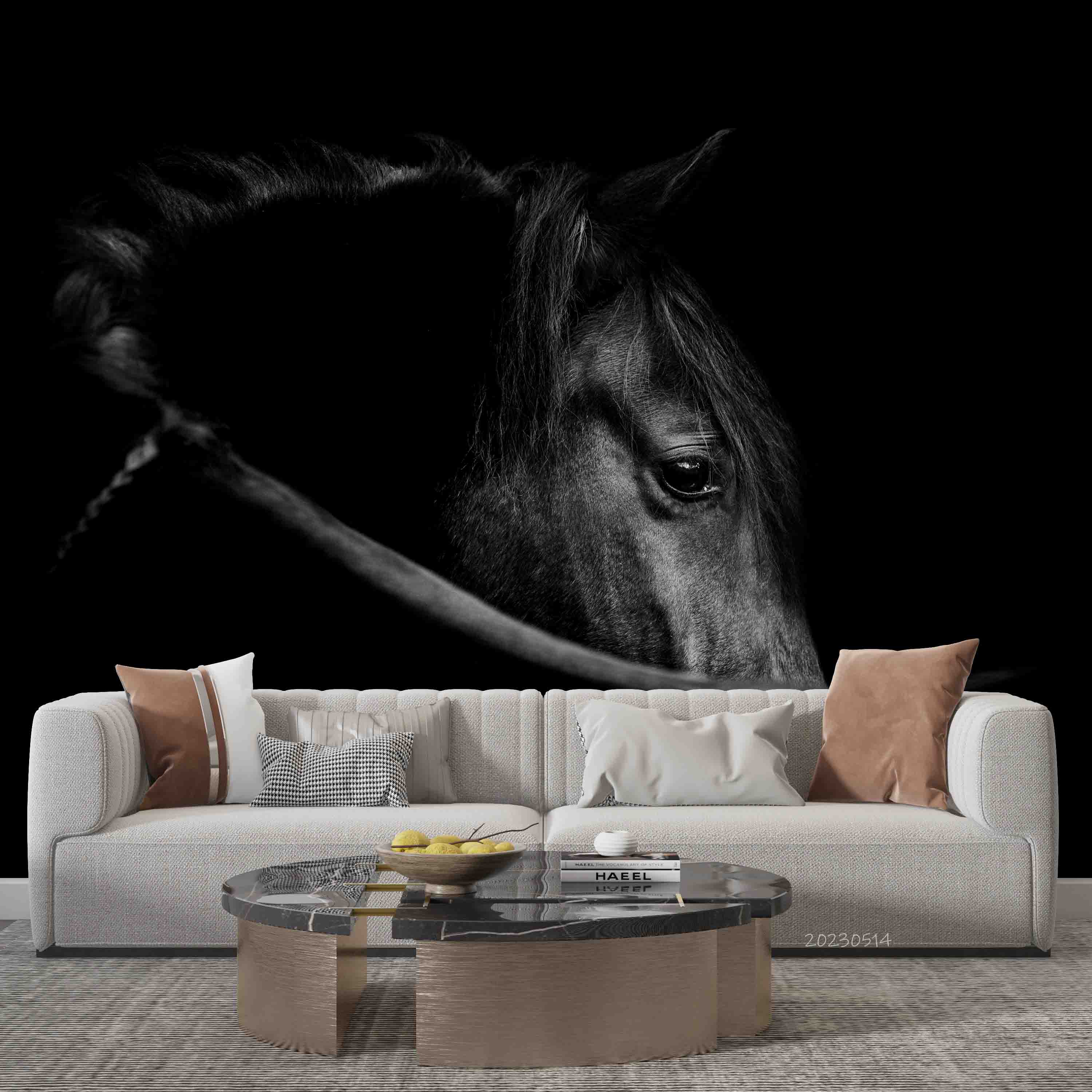 3D Dark Horse Avatar Wall Mural Wallpaper GD 5361- Jess Art Decoration