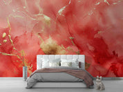 3D Watercolor Red Marble Texture Wallpaper Wall Mural Wall Decor Wall Art Wall Sticker Remoable Wallpaper LQH 34