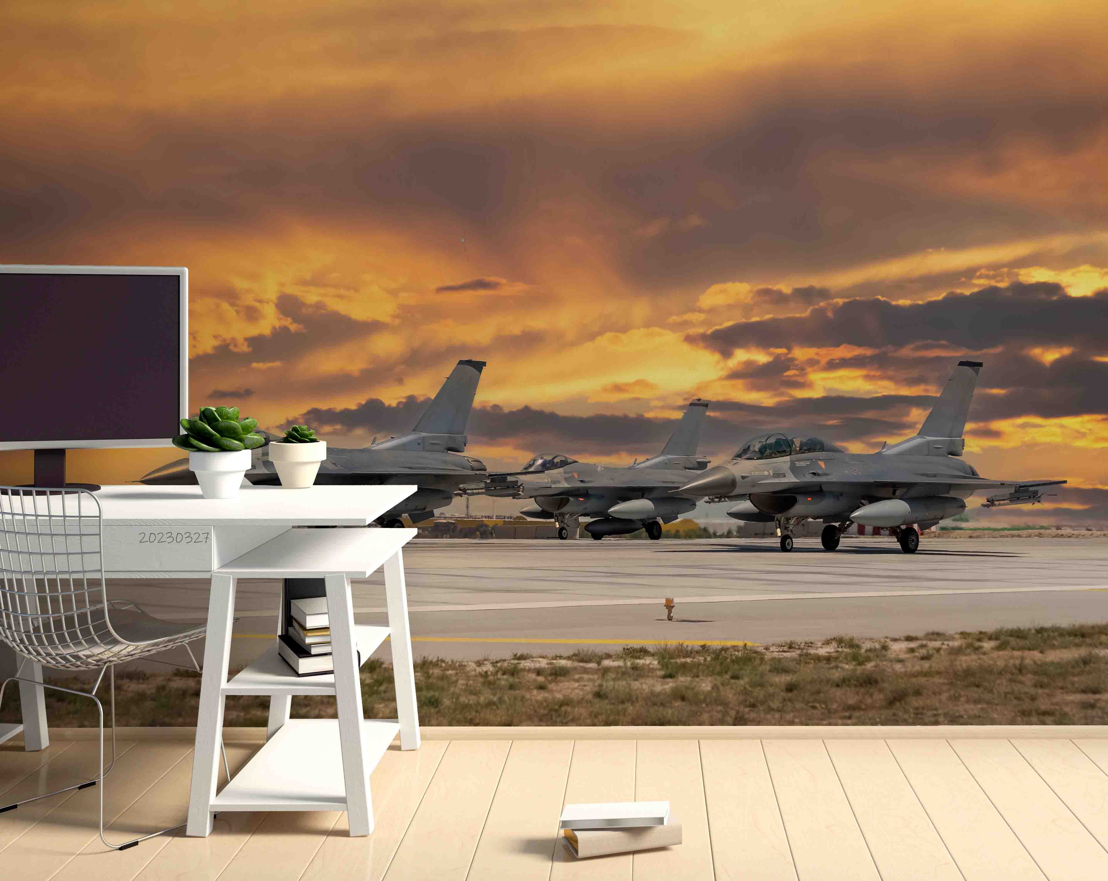 3D Anatolia Eagle Air Force Exercise 2021 F16 Fighter Wall Mural Wallpaper GD 5389- Jess Art Decoration
