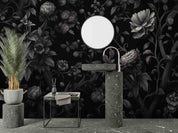 3D Vintage Black Floral Leaf Wallpaper Wall Mural Wall Decor Wall Art Wall Sticker Remoable Wallpaper