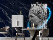 3D Sculpture Head Crack Wall Mural Wallpaper YXL 2415