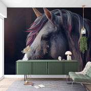 3D Unicorn Head Wall Mural Wallpaper GD 5303- Jess Art Decoration