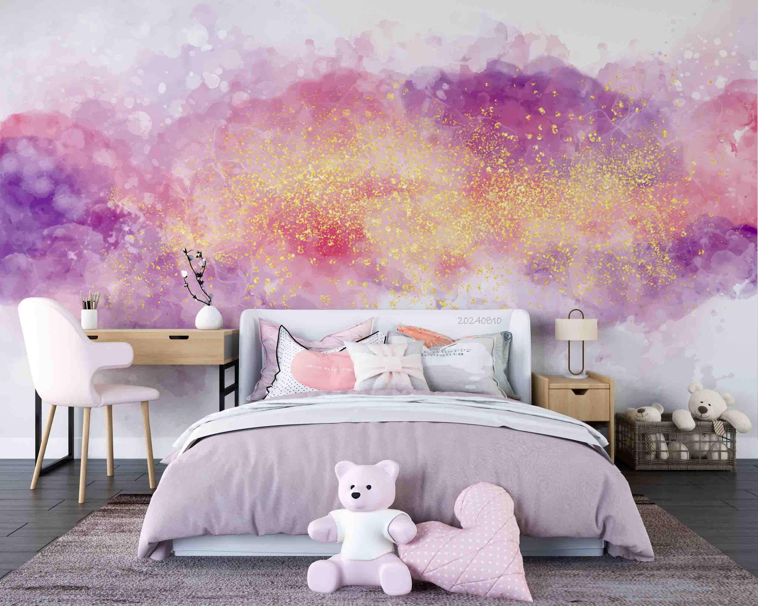 3D Abstract Damaskeen Fog Wall Mural Wallpaper YXL 155