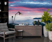 3D Hotel Inn Motel Hostel Resort Manor Scenery Mountains Clouds Wall Mural Wallpaper 10