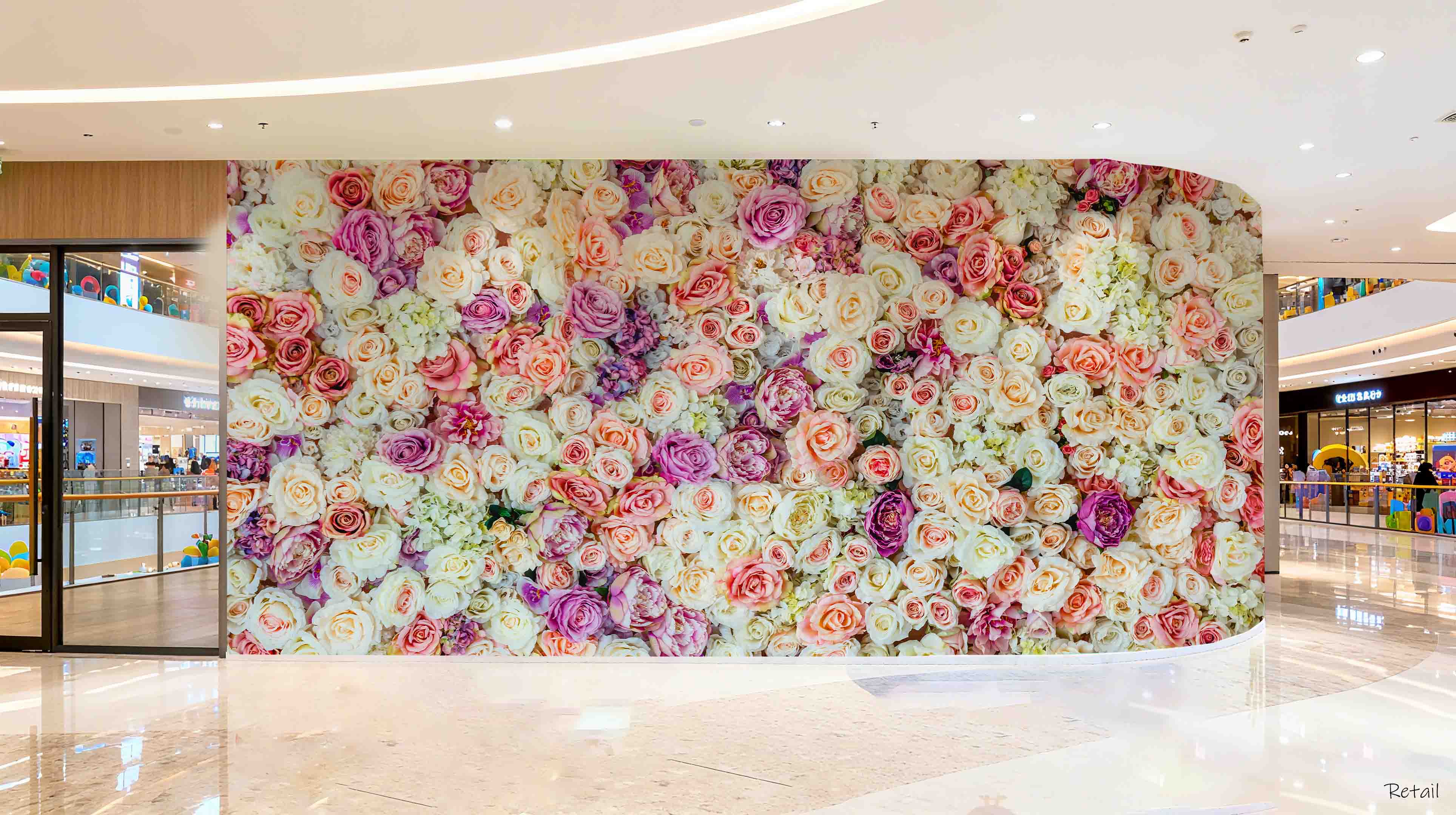 3D Retail Shop Store Market Trade Floral Wall Mural Wallpaper 20