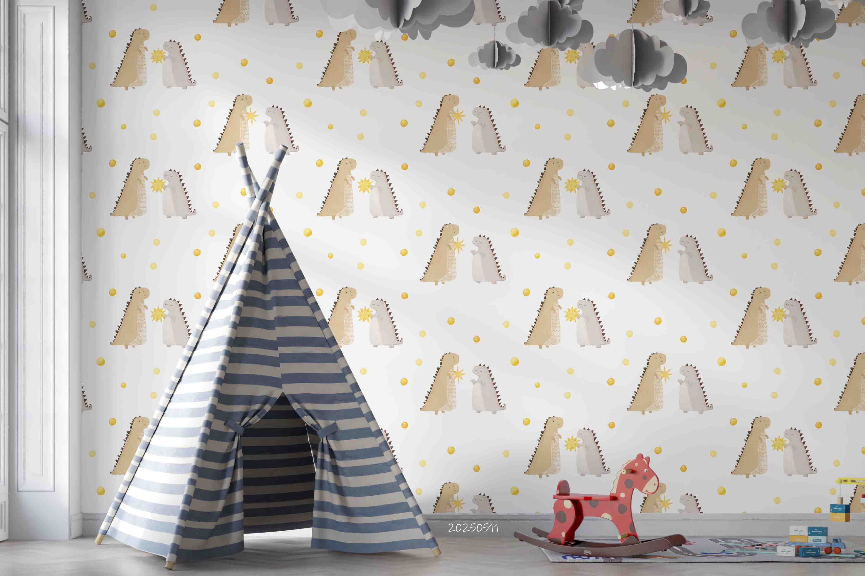 3D Cartoon Animal Dinosaur Kids Wallpaper Wall Mural Wall Decor Wall Art Wall Sticker Remoable Wallpaper