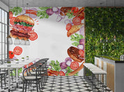 3D Fast Food Restaurant Background Wall Mural Wallpaper GD 5494- Jess Art Decoration