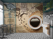 3D Restaurant Snack Bar Coffee Shop Wall Mural Wallpaper 43