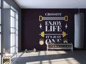 3D Letter Weightlifting Dumbbell Wall Mural Wallpaper YXL 2363