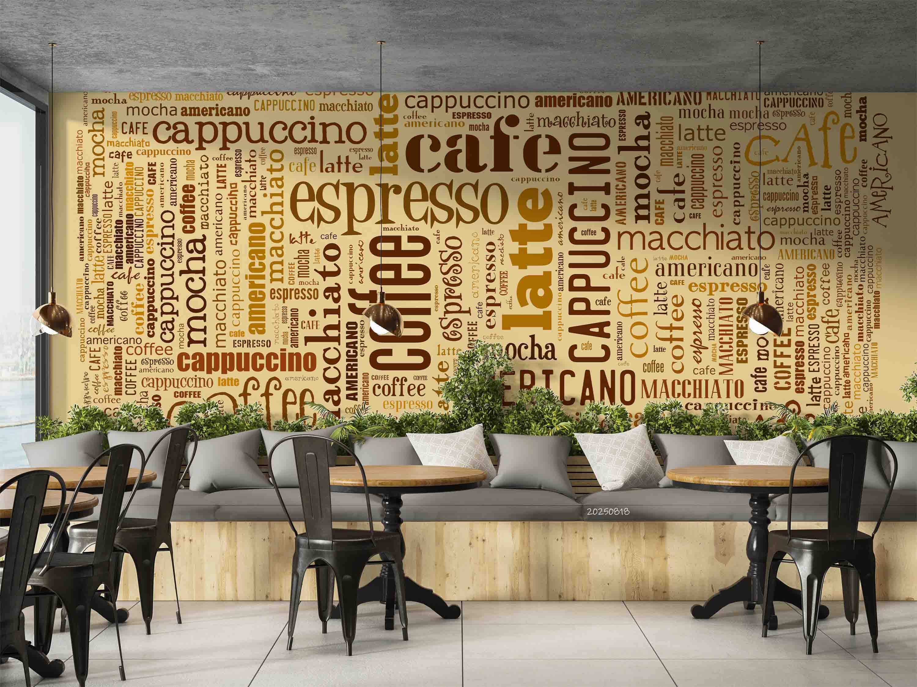 3D Restaurant Snack Bar Coffee Shop Wall Mural Wallpaper 70