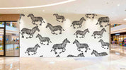 3D Retail Shop Store Market Trade Zebra Pattern Wall Mural Wallpaper 25