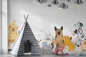3D Cartoon Animal Dog Cute Kids Wallpaper Wall Mural Wall Decor Wall Art Wall Sticker Remoable Wallpaper