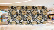 3D Retail Shop Store Market Trade Floral Pattern Wall Mural Wallpaper 0