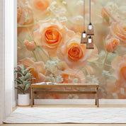 3D Orange Rose Flower Wallpaper Wall Mural Wall Decor Wall Art Wall Sticker Remoable Wallpaper