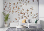 3D Cherry Blossom Vintage Illustration Wall Mural Wallpaper GD 3485- Jess Art Decoration