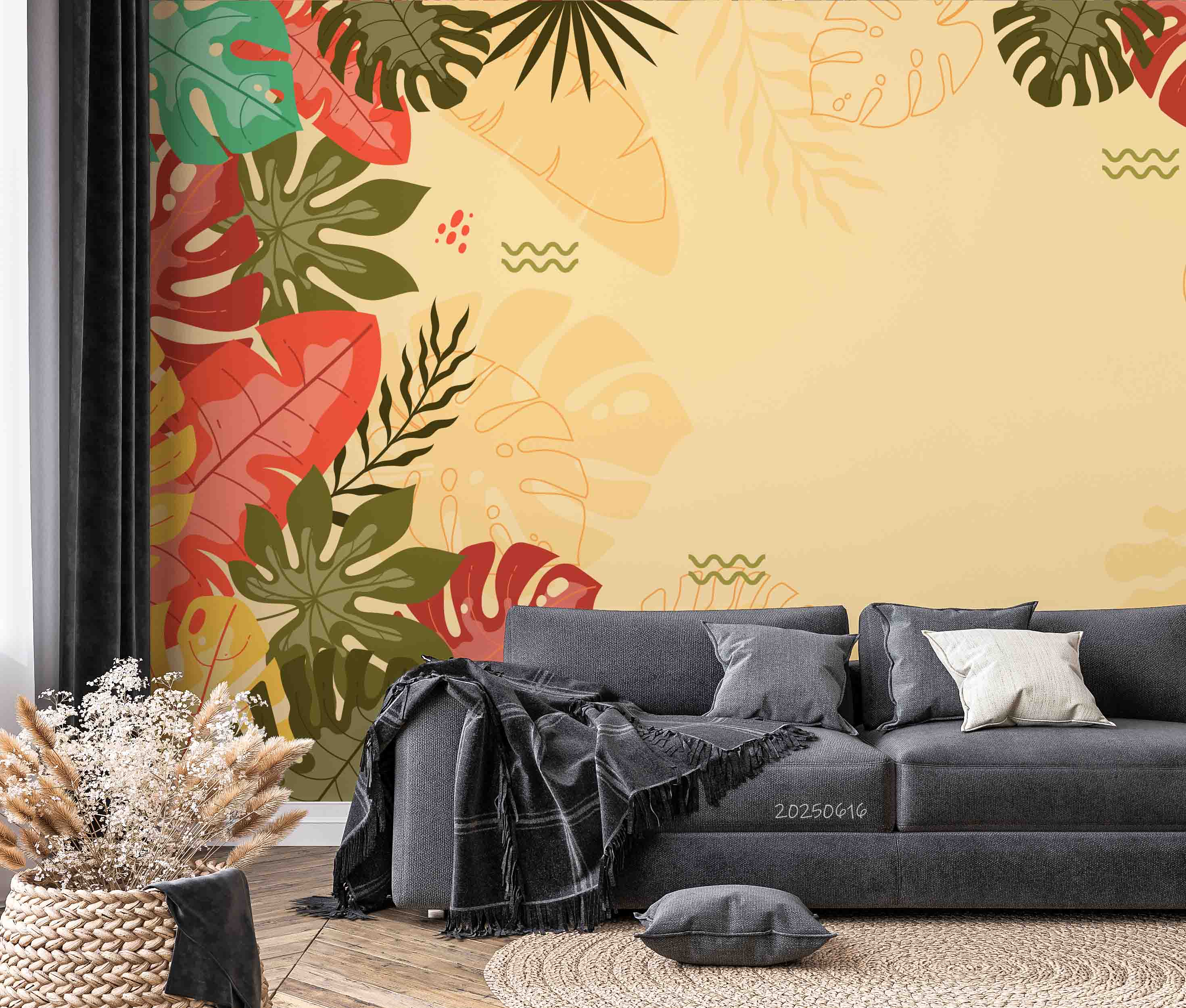 3D Tropical Color Leaf Background Wallpaper Wall Mural Wall Decor Wall Art Wall Sticker Remoable Wallpaper 28