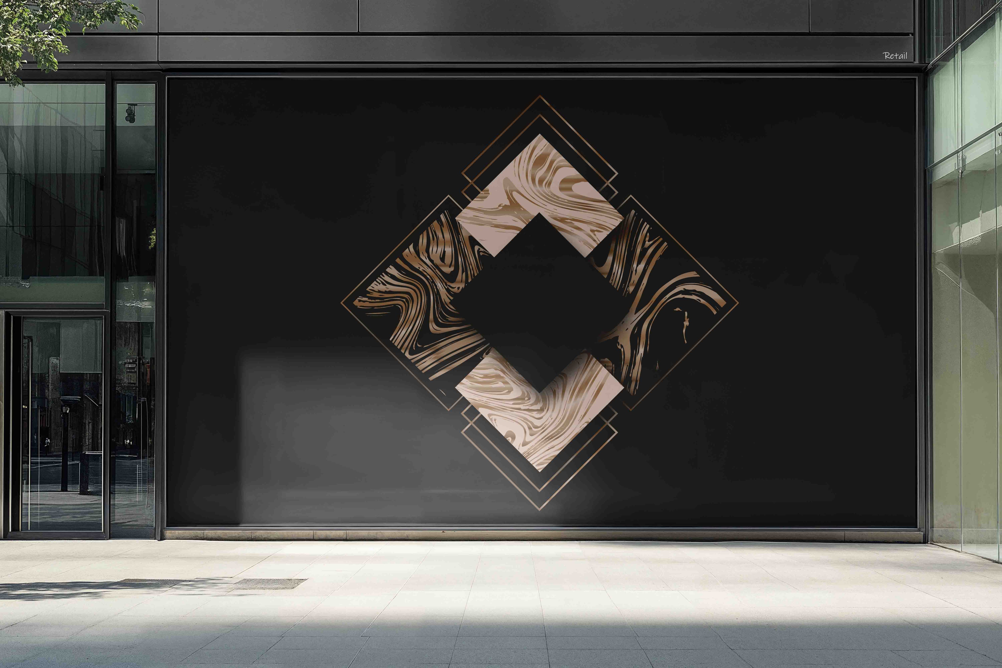 3D Retail Shop Store Market Trade Geometric Wall Mural Wallpaper 17