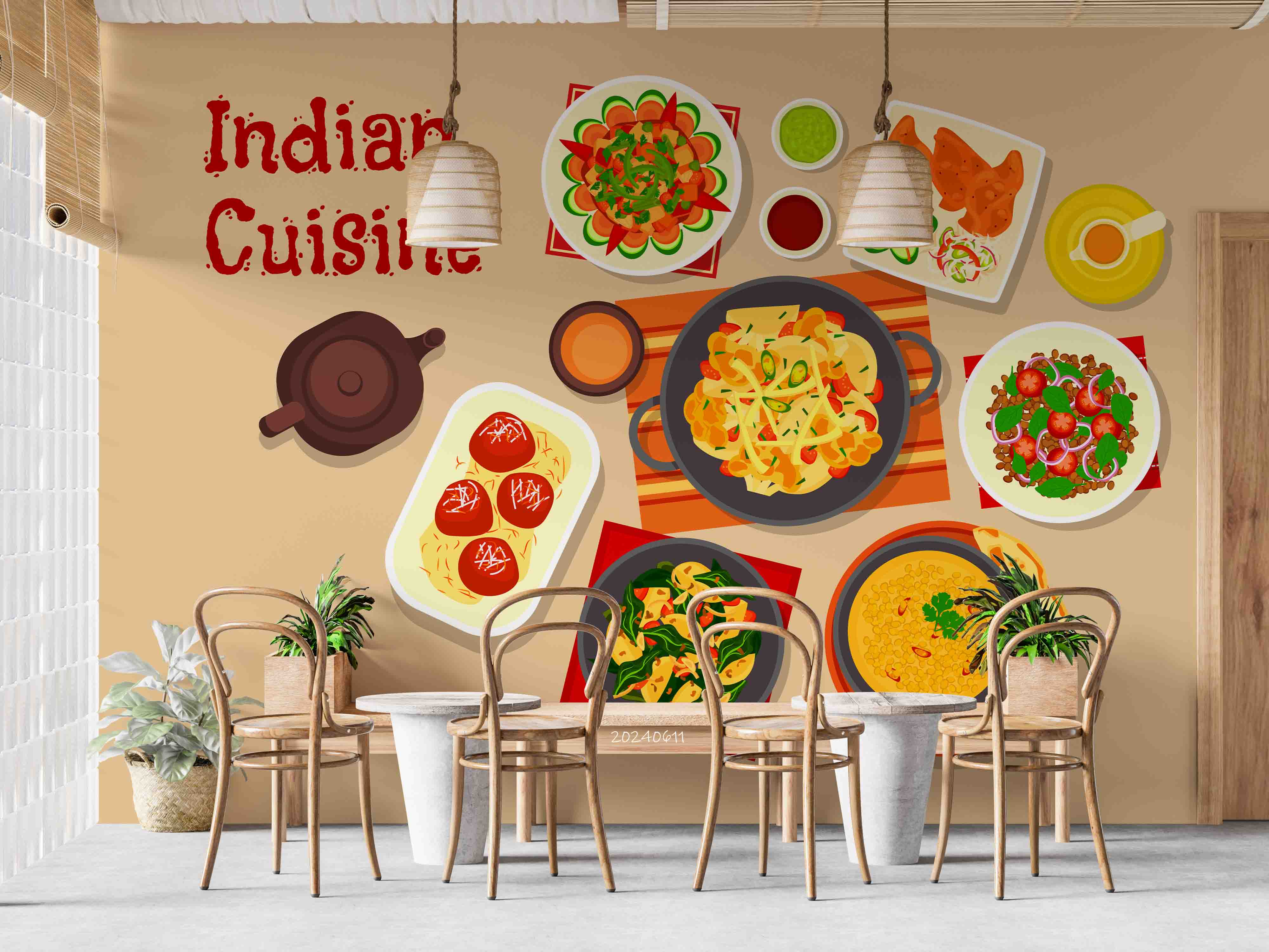 3D Stir-fry Watermelon Burger Croci Wall Mural Wallpaper YXL 295