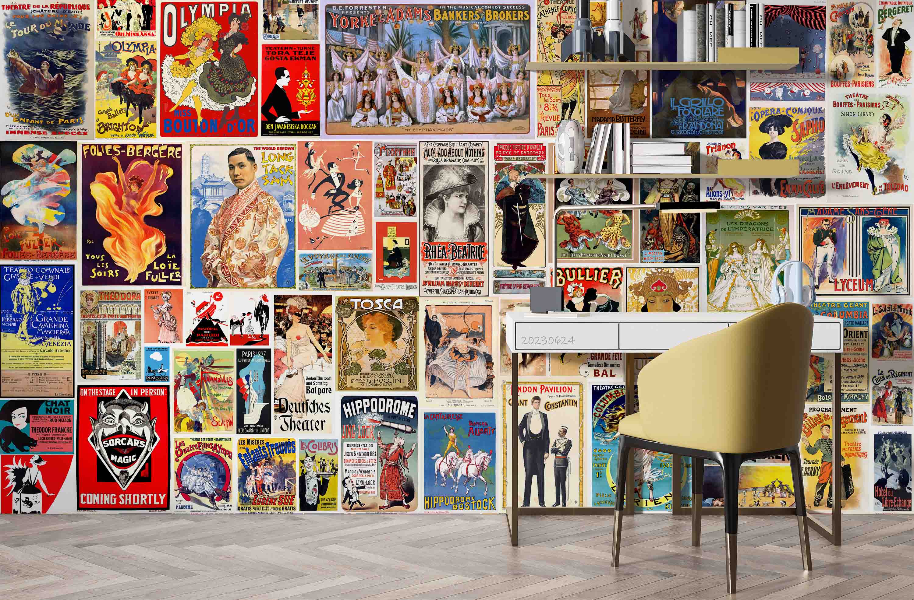 3D Retro Opera Performance Wall Mural Wallpaper YXL 34- Jess Art Decoration