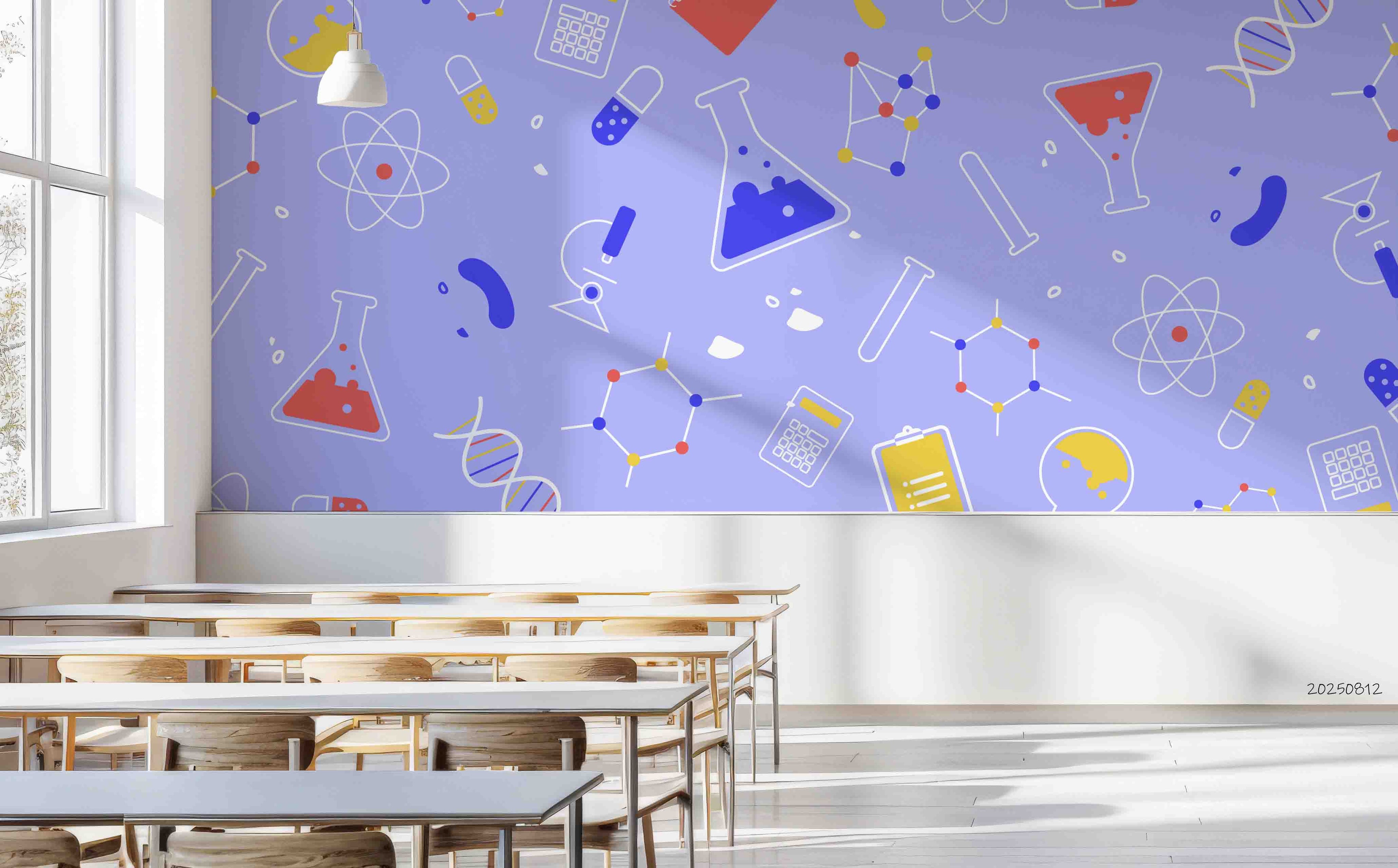 3D School STEM Science Lab Classroom Teaching Aid Chemistry Wall Mural Wallpaper 52