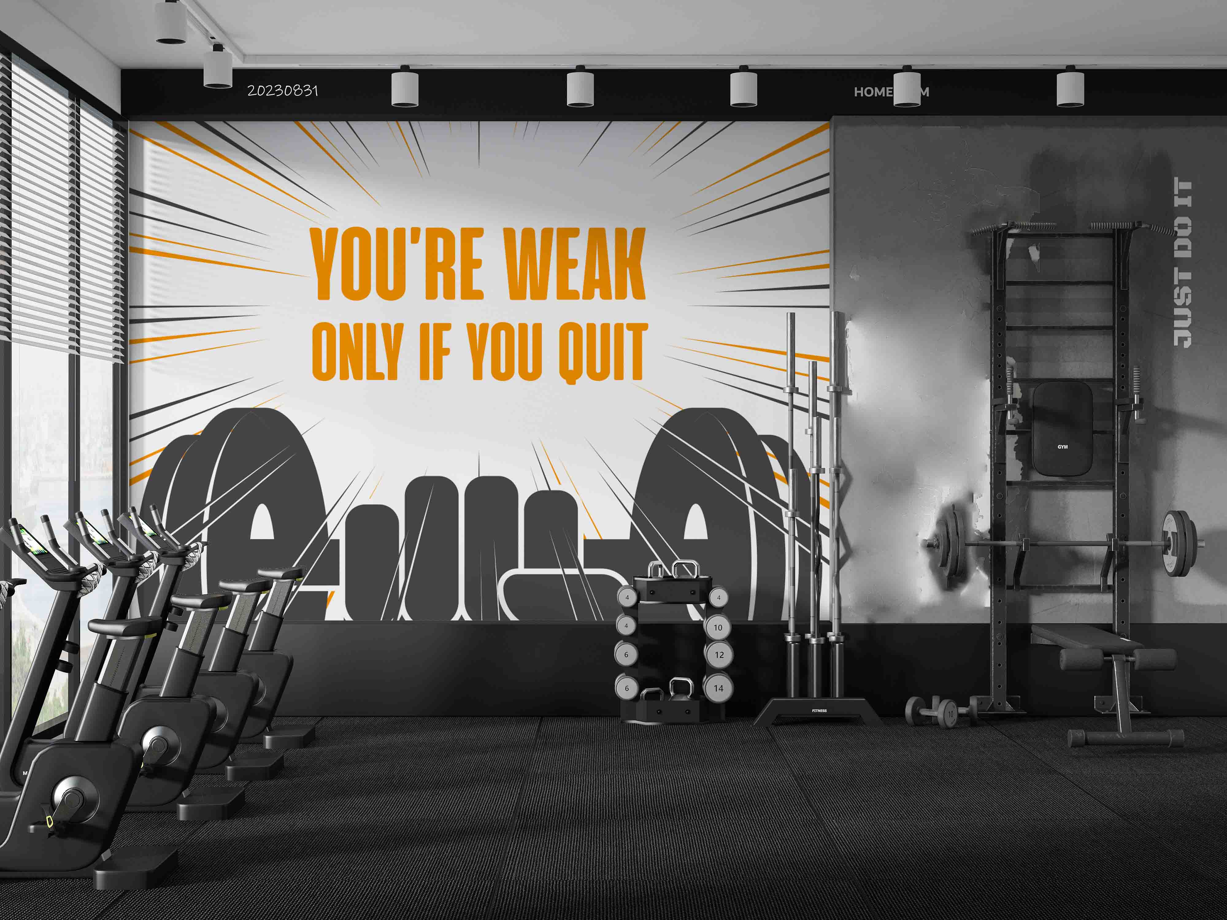 3D Horizontal Bar Letter Line Wall Mural Wallpaper YXL 2380