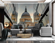 3D St Paul's Cathedral Dusk London Wall Mural Wallpaper GD 4358- Jess Art Decoration