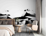 3D Watercolor Black Ink Mountains Wallpaper Wall Mural Wall Decor Wall Art Wall Sticker Remoable Wallpaper LQH 2