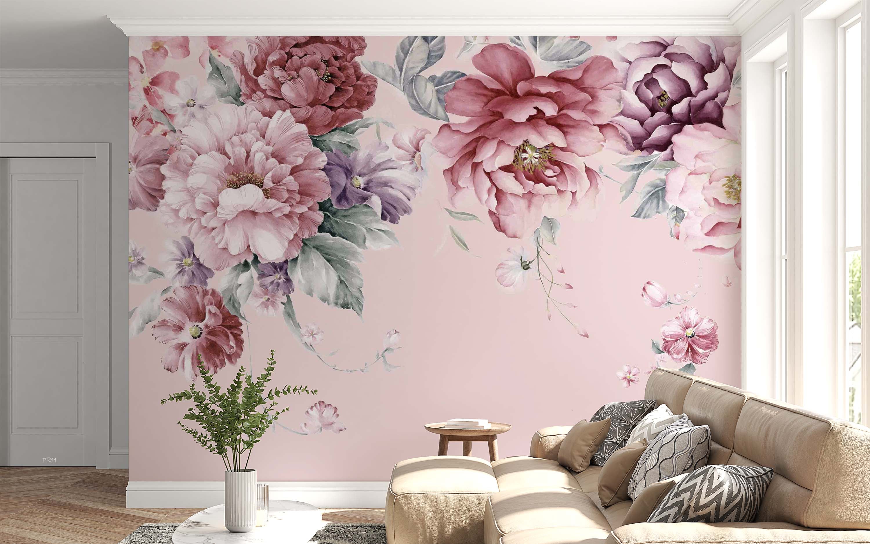 3D Beautiful Watercolor Floral Wall Mural Wallpaper GD 4836- Jess Art Decoration