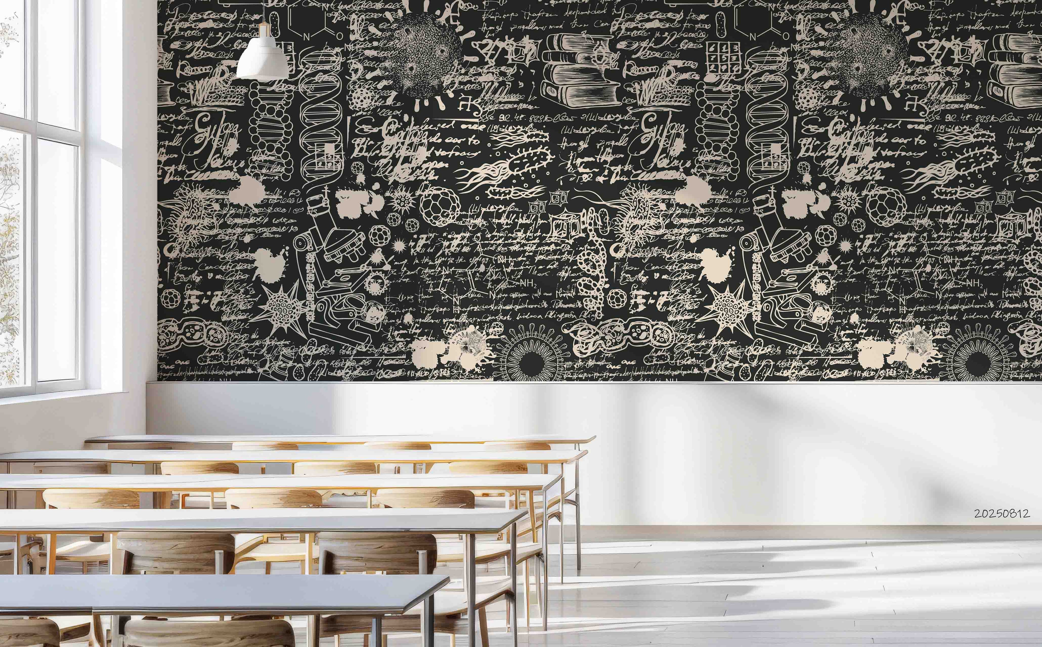 3D School STEM Science Lab Classroom Teaching Aid Biology Wall Mural Wallpaper 7