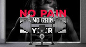 3D Gym Weightlifting Letter Girl Wall Mural Wallpaper YXL 1793
