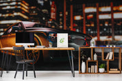 3D Brown Sports Car City Night Scene Wallpaper Wall Mural Wall Decor Wall Art Wall Sticker Remoable Wallpaper