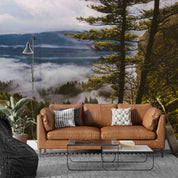 3D Scenery Forest Tree Fog Cloud Bluesky Wall Mural Wallpaper YXL 13- Jess Art Decoration