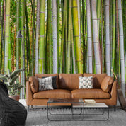 3D Bamboo Bamboo Pole Leaf Wall Mural Wallpaper YXL 2945